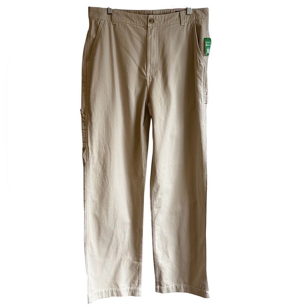 Gap Mid Rise Loose Fit Beige Carpenter Pants Size 14 Tall NWT
